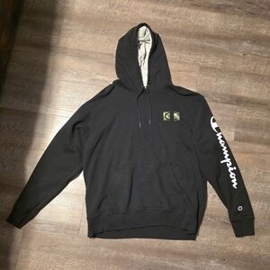 Champion Men's Black Hoodie with Logo